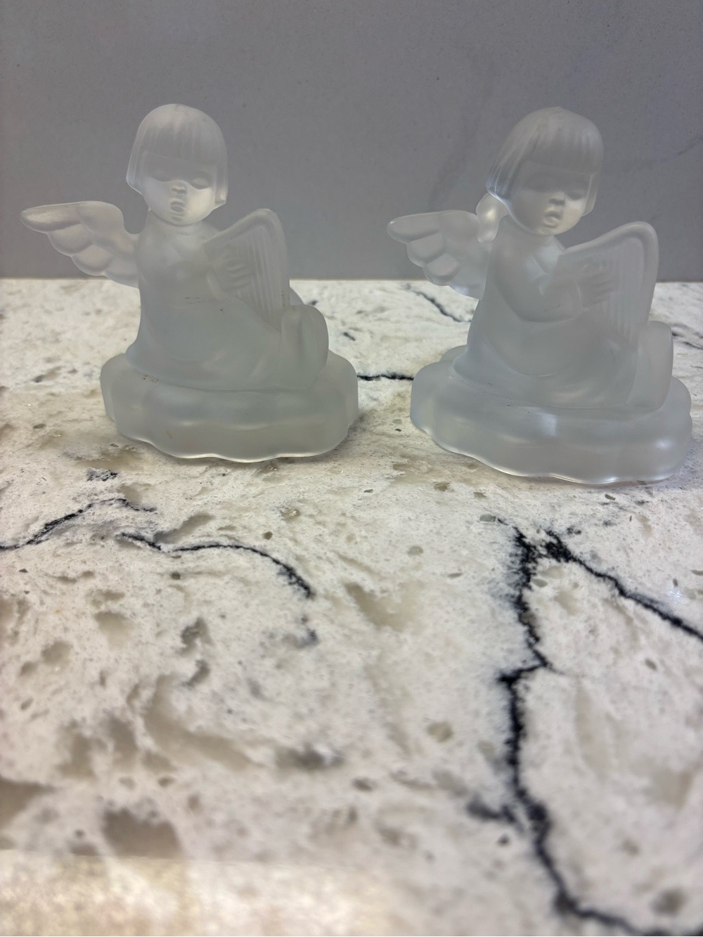 Vintage Avon Hummel Angel Candlesticks
